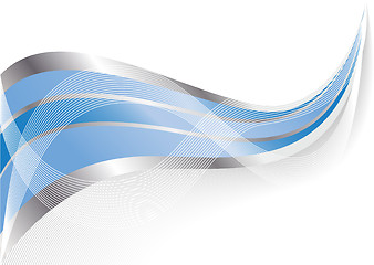 Image showing Vector abstract blue background