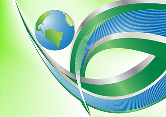 Image showing Vector elegant background with globe