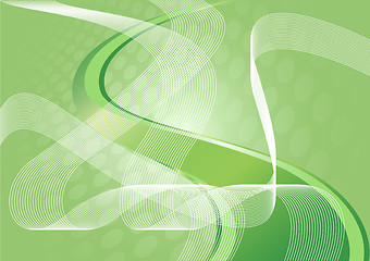 Image showing Vector abstract green background