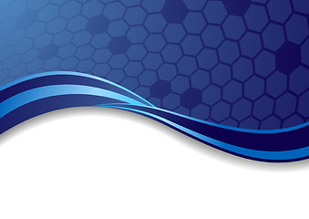 Image showing Vector abstract blue background