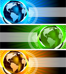 Image showing Banners with globe