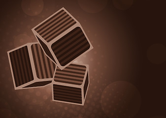 Image showing Chocolate cubes