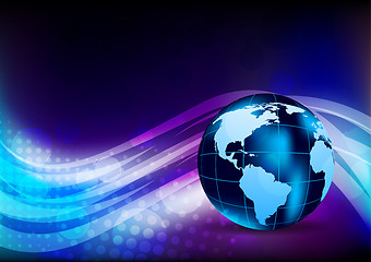 Image showing Abstract background with globes