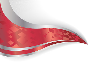 Image showing Vector abstract background in red color