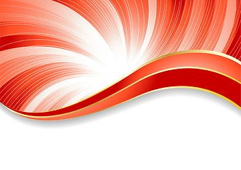 Image showing Vector abstract red background