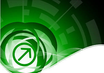 Image showing Vector tech green background