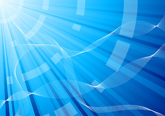 Image showing Vector blue background