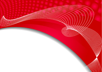 Image showing Vector abstract background in red color