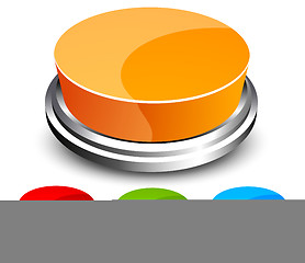 Image showing Set of abstract glossy button