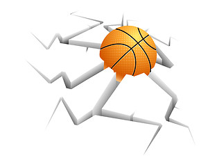 Image showing Basketball on background