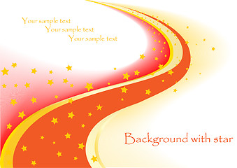 Image showing Vector background with star
