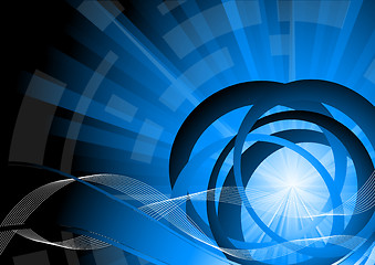 Image showing Vector tech blue background