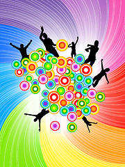 Image showing Vector abstract colorful background with circle