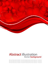 Image showing Abstract background with red heart