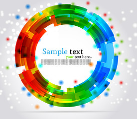 Image showing Abstract circle background. Colorful illustration