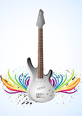 Image showing Vector background with guitar