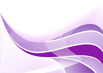 Image showing Vector violet abstract wave