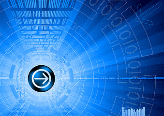 Image showing Vector blue digital background