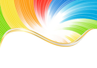 Image showing Vector abstract background in bright color