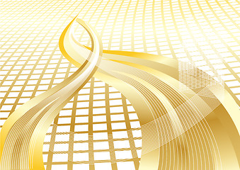 Image showing Vector gold abstract background with texture