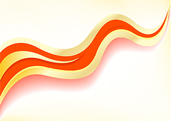 Image showing Vector wave red abstract background