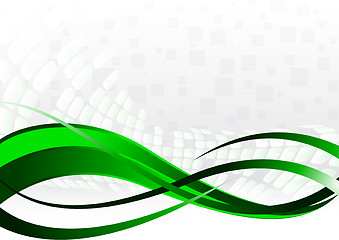 Image showing Vector abstract background in green color