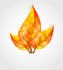 Image showing Autumn leaves design