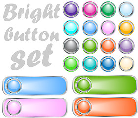 Image showing Vector bright button