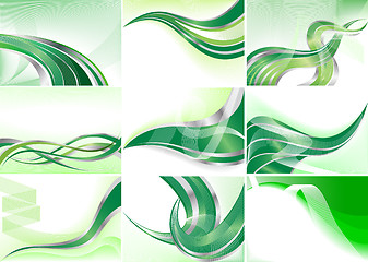 Image showing Vector collection green background