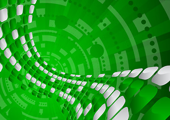 Image showing Vector tech green background