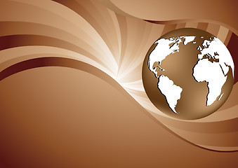 Image showing Vector abstract brown background