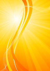 Image showing Vector bright orange background