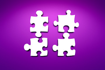 Image showing jigsaw puzzle white