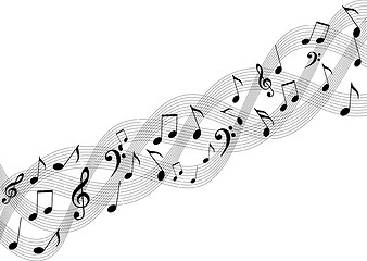 Image showing Vector music element