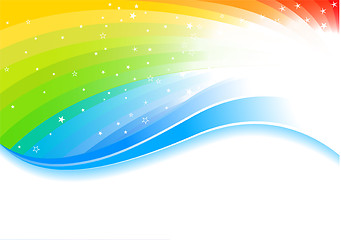 Image showing Vector rainbow background