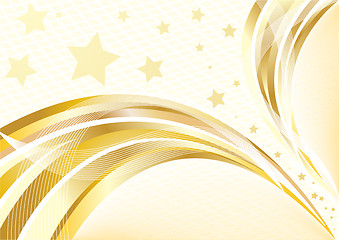 Image showing Vector bright golden background