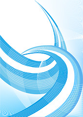 Image showing Vector digital abstract blue background