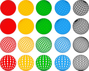 Image showing Vector disco ball collection