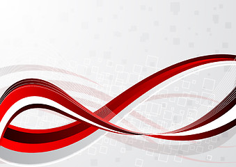 Image showing Vector abstract red background