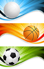 Image showing Set of sport banners