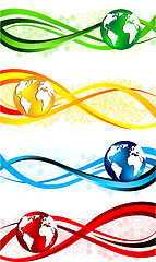 Image showing Vector set of colorful banners