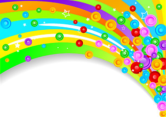 Image showing Vector colorful background with circles