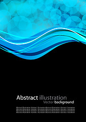 Image showing Abstract background with blue circles