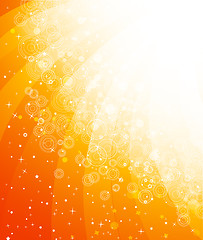 Image showing Orange yellow background with star and circle