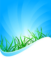 Image showing Vector background with grass