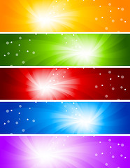 Image showing Vector set of bright banners