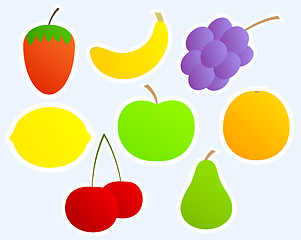 Image showing Set of fruits