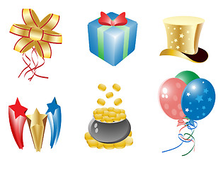 Image showing celebration icon set