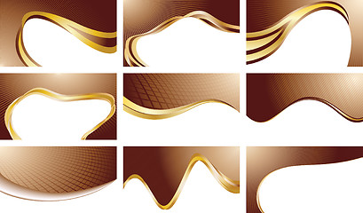 Image showing Vector set chocolate backgrounds