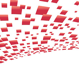Image showing Vector background with red squares